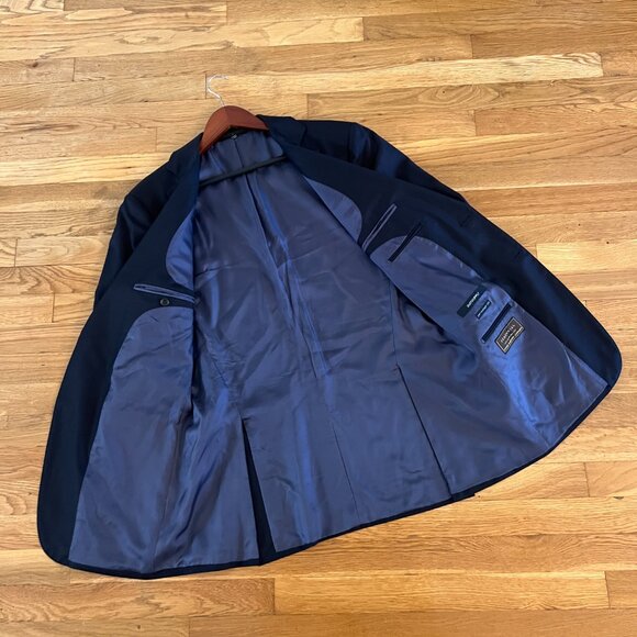 Suit Supply Pure Wool Super 110s Perennial Made in Italy Navy Blue Blazer – 42L - Picture 3 of 8